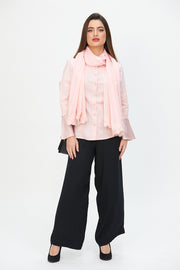 Shirt, Scarf & Trousers Black/Pink Workwear