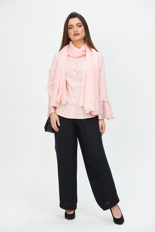 Shirt, Scarf & Trousers Black/Pink Workwear