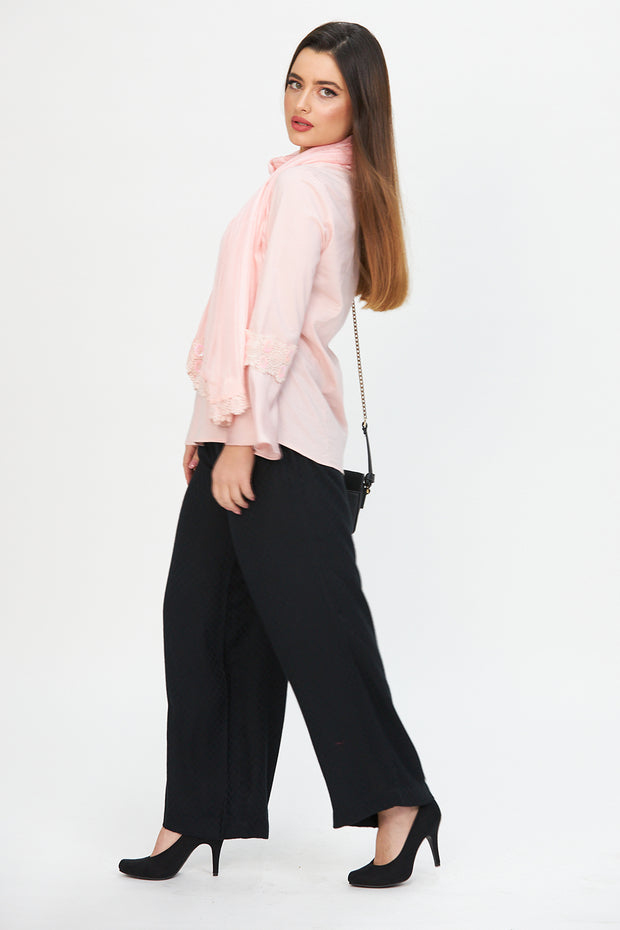 Shirt, Scarf & Trousers Black/Pink Workwear