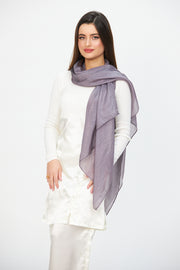 CHARCOAL GREY PURE SILK SCARF