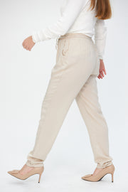 Slim Fit Trousers Beige