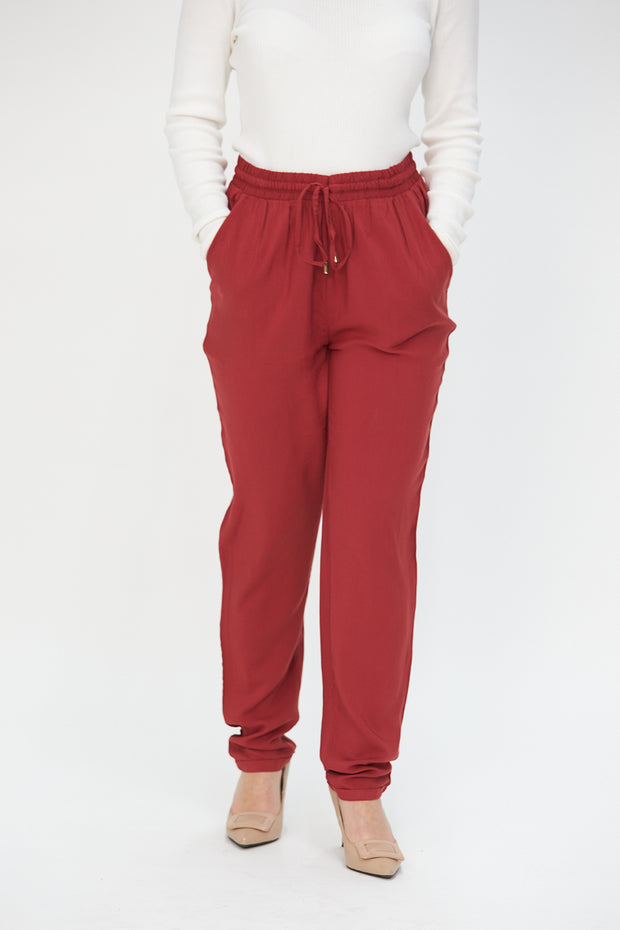 Slim Fit Trousers Terracotta