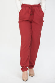 Slim Fit Trousers Terracotta