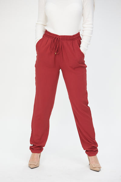 Slim Fit Trousers Terracotta