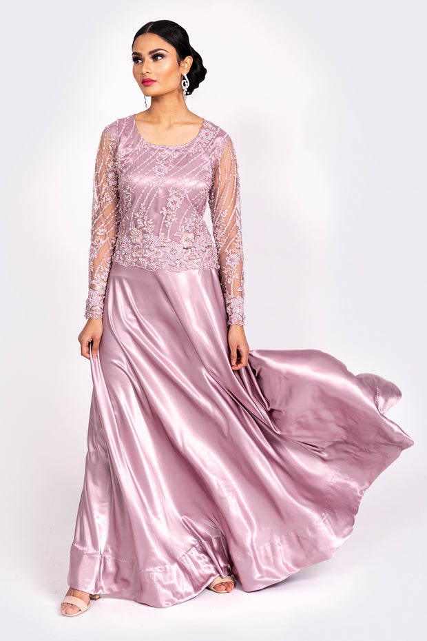 LILAC 3D EMBELLISHED LENGHA