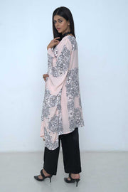 CHIFFON KAFTAN WITH SILK UNDER SHIRT