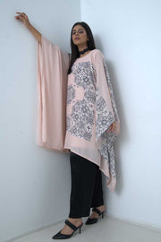 CHIFFON KAFTAN WITH SILK UNDER SHIRT