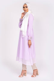 LILAC FULLY LINED CHIFFON DRESS