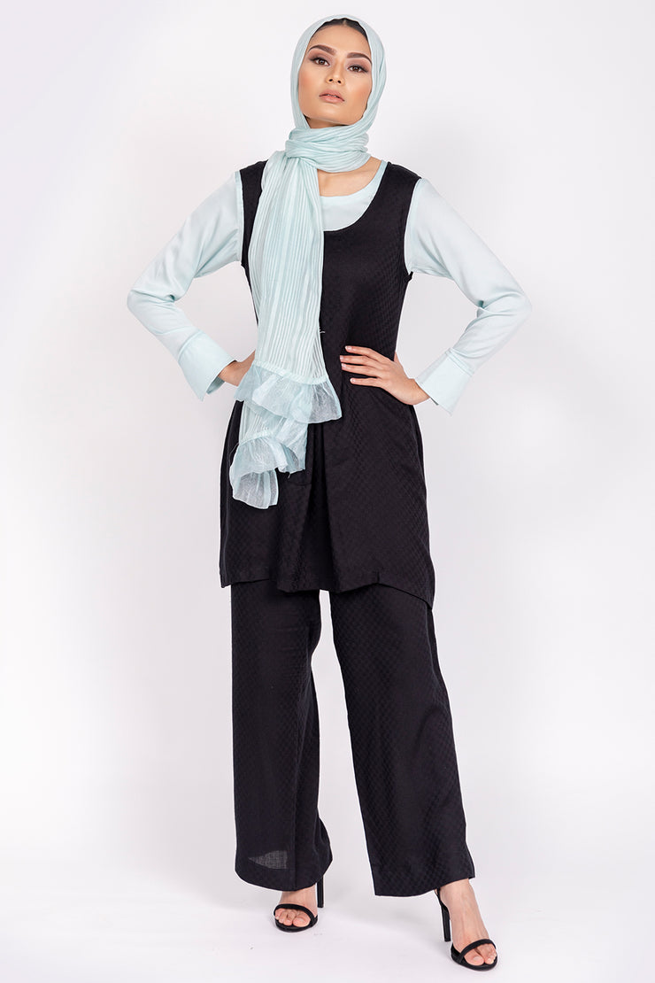 Black Tunic with Wide Legged Trousers