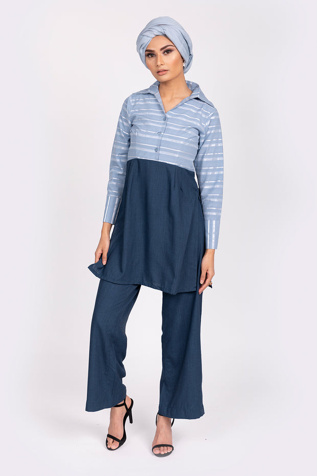 Stripped Top with Trousers