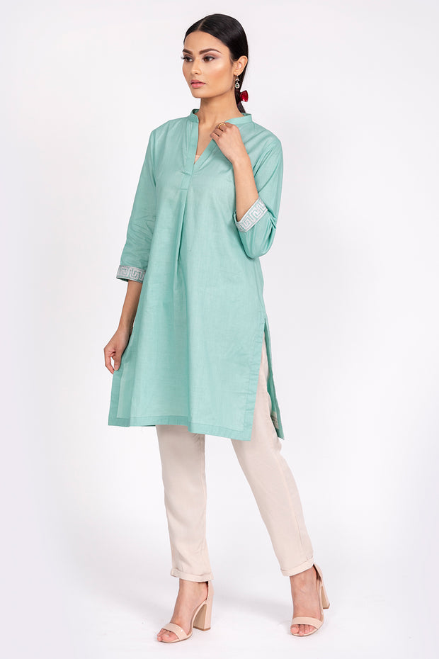 Cotton Tunic With Embroidery