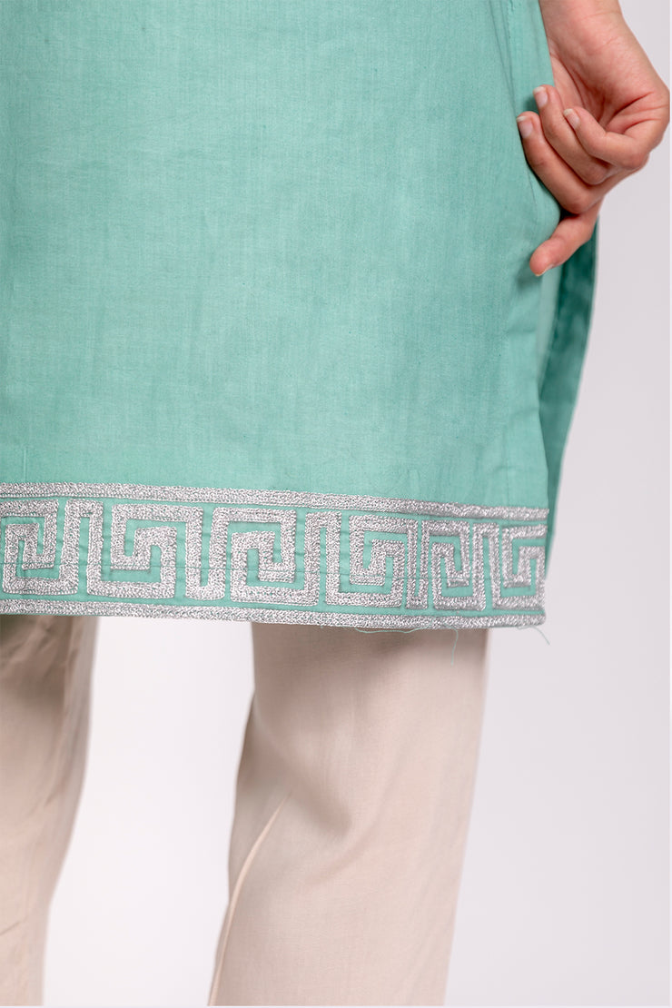 Cotton Tunic With Embroidery