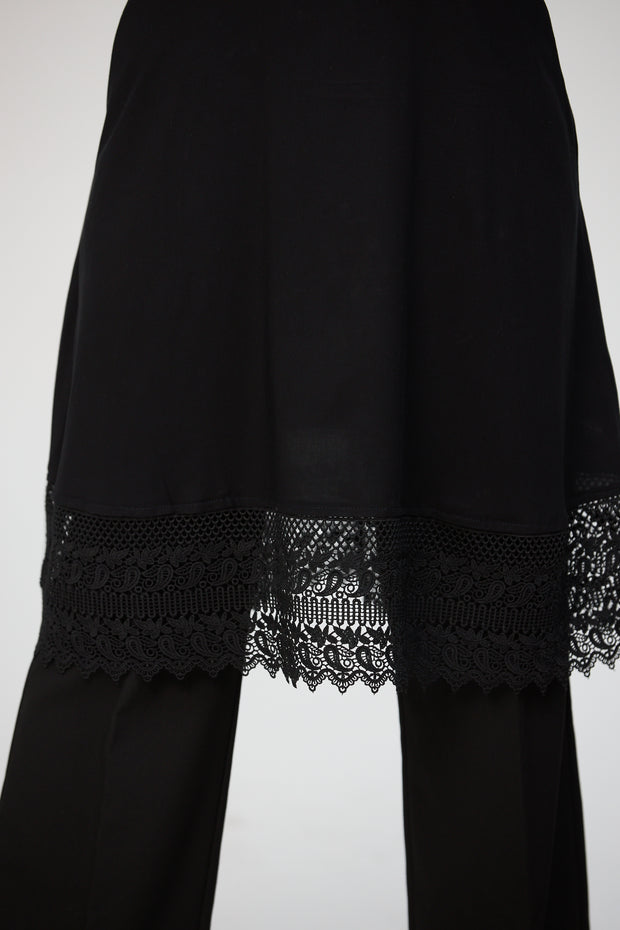 Black Midi Lace Dress